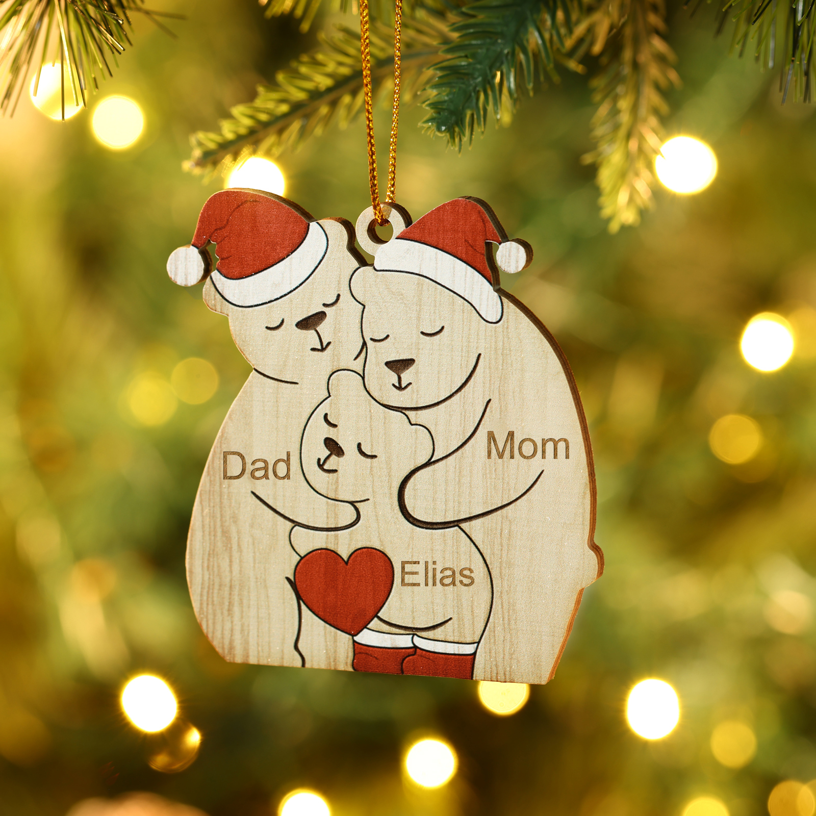 Personalized Family Christmas Ornament with Custom Names Christmas Gift for Loved Ones | Jessemade