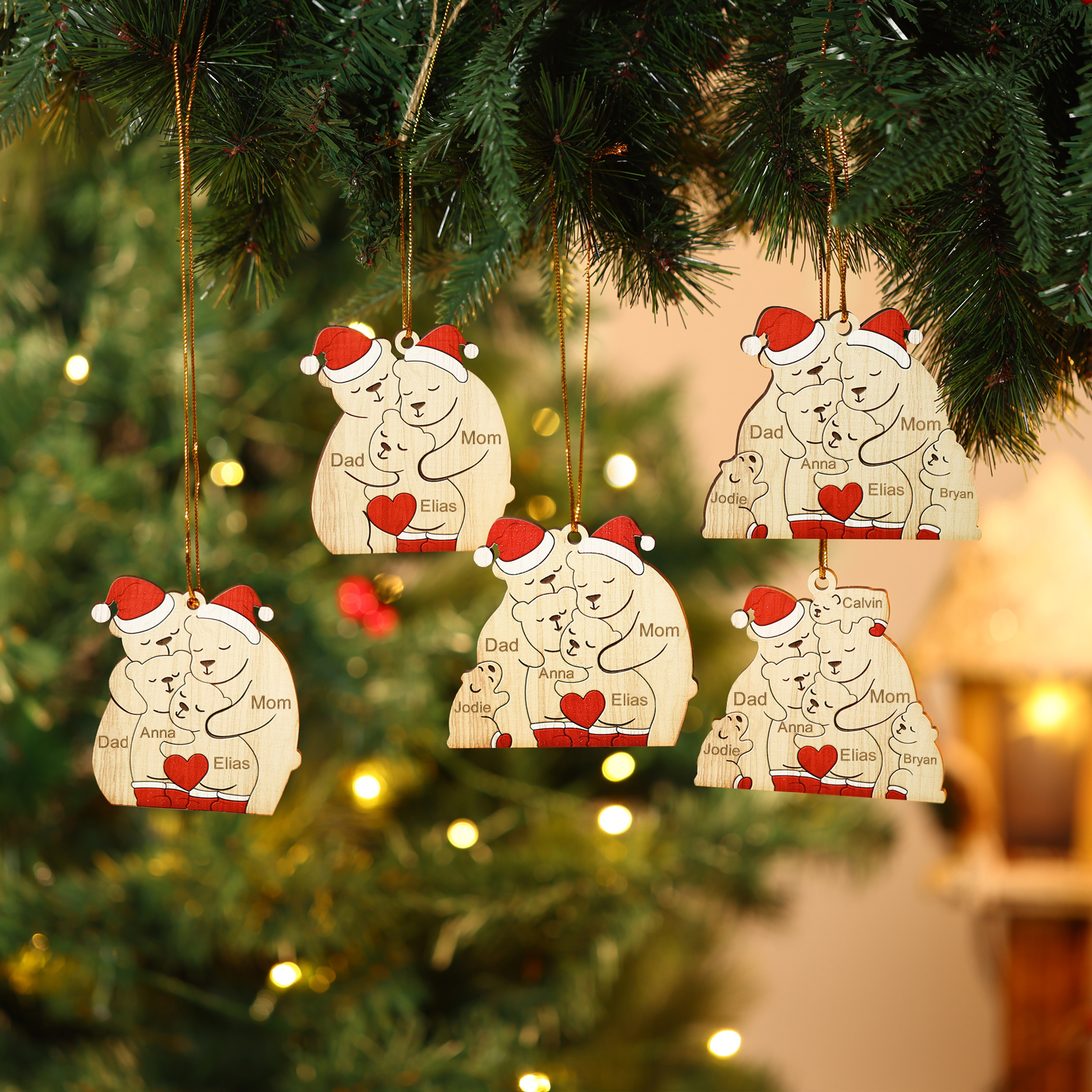 Personalized Family Christmas Ornament with Custom Names Christmas Gift for Loved Ones | Jessemade