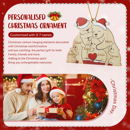 Personalized Family Christmas Ornament with Custom Names Christmas Gift for Loved Ones | Jessemade