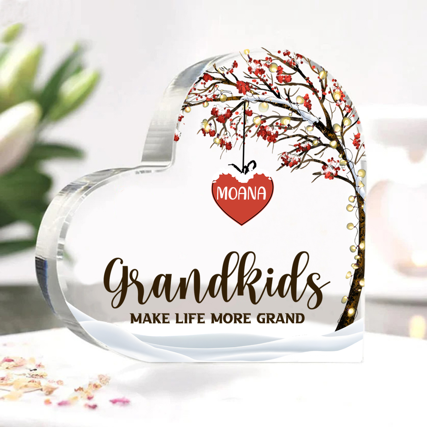 Personalised Christmas Hanging Ornament with Custom 1-12 Names Christmas Gift for Nan | Jessmade