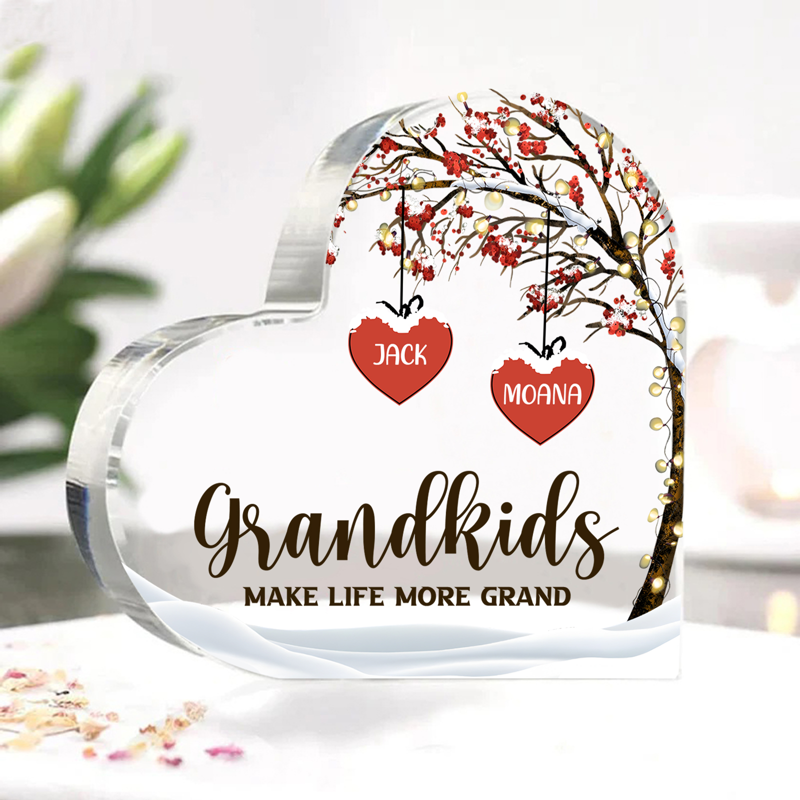 Personalised Christmas Hanging Ornament with Custom 1-12 Names Christmas Gift for Nan | Jessmade