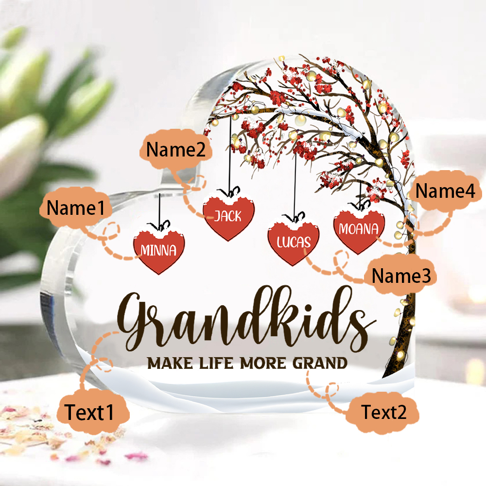 Personalised Christmas Hanging Ornament with Custom 1-12 Names Christmas Gift for Nan | Jessmade