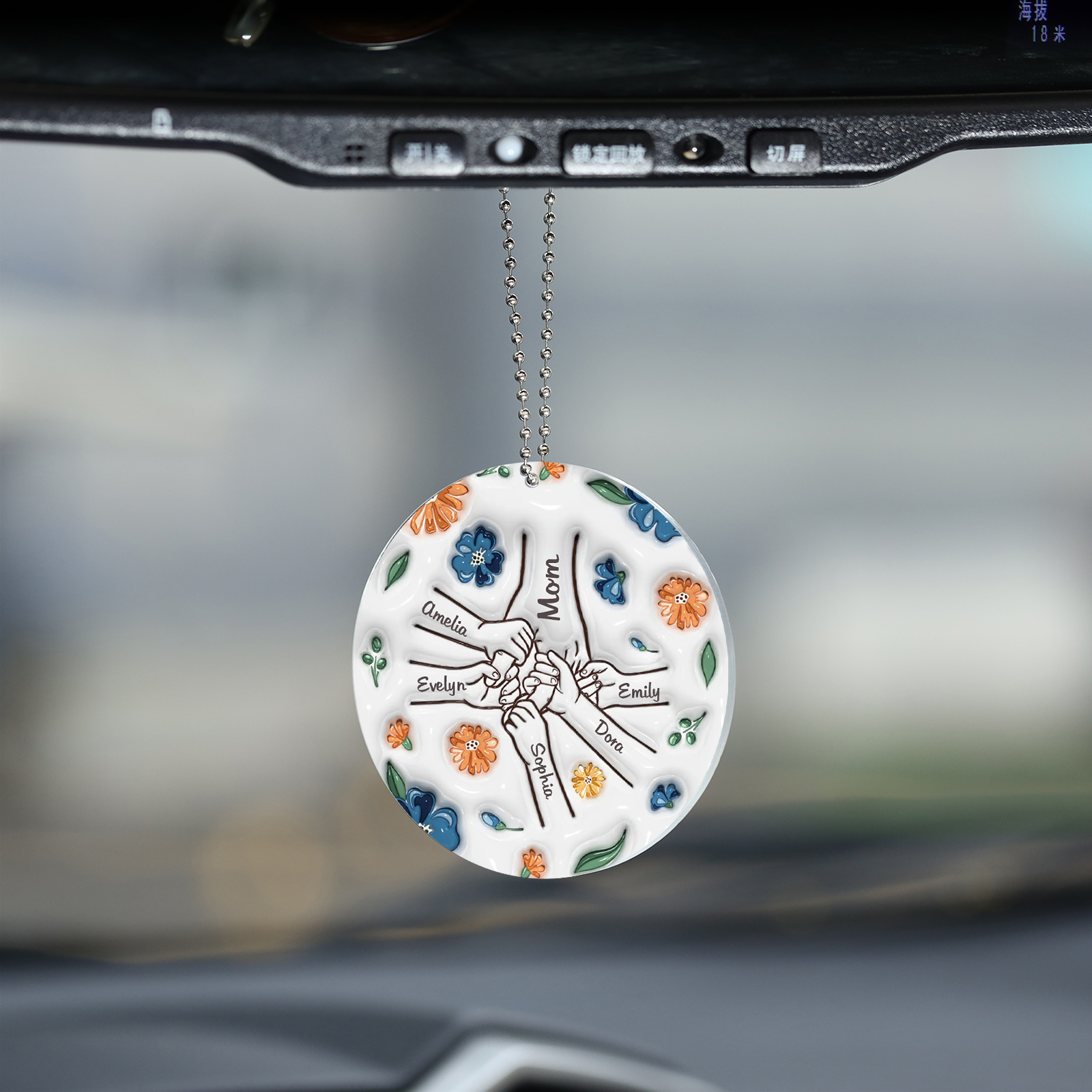 Personalized Family Christmas Hanging Ornament with Custom 2-9 Names - Christmas Gift for Grandma/Mom | Jessmade