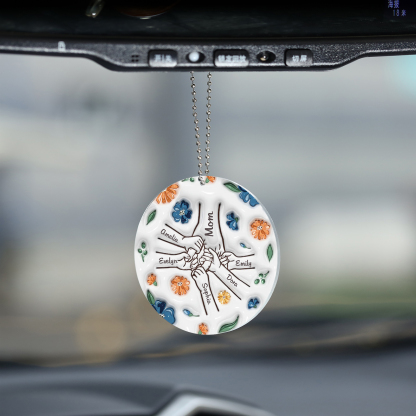 Personalized Family Christmas Hanging Ornament with Custom 2-9 Names - Christmas Gift for Grandma/Mom | Jessmade