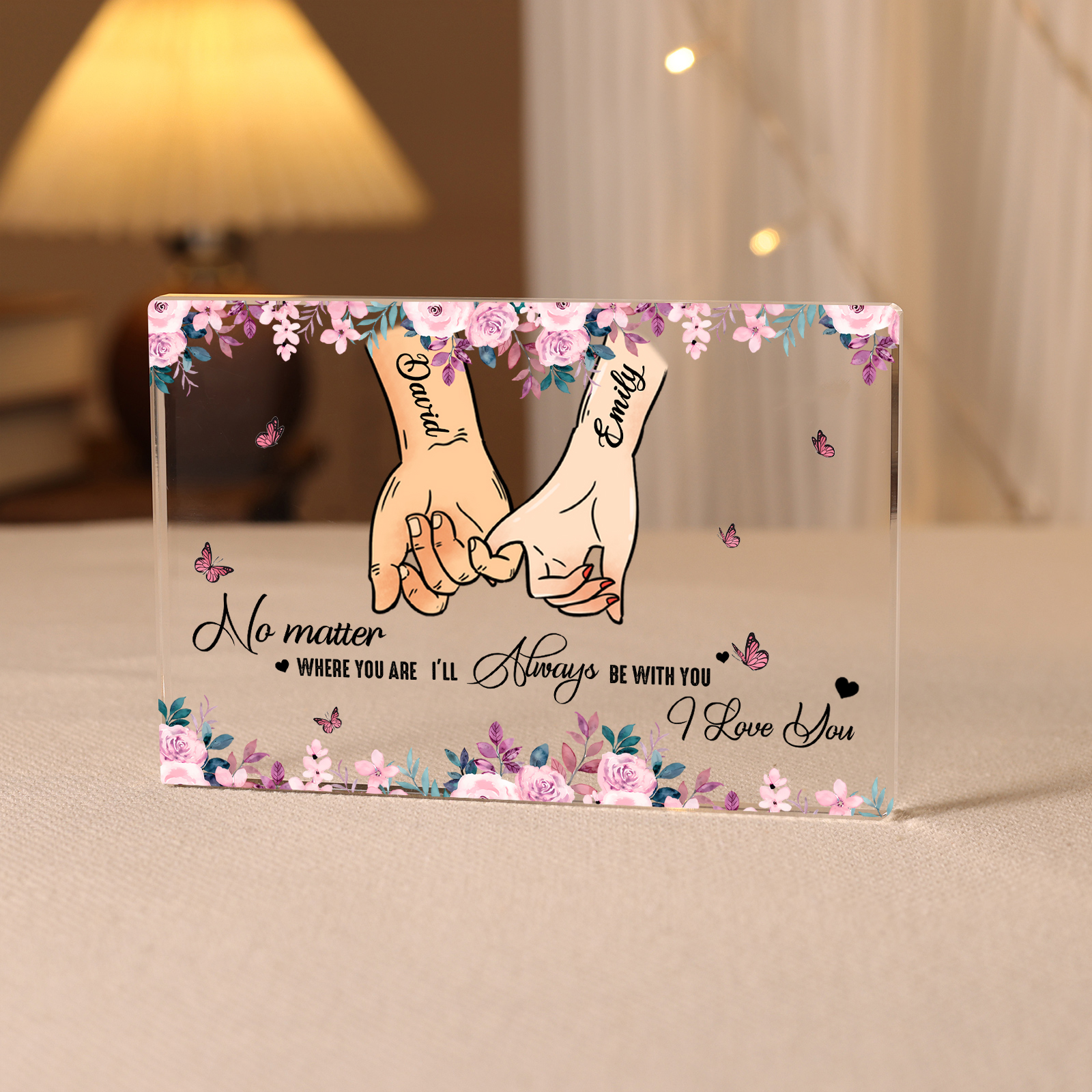 Personalised Acrylic Couple Ornament with Custom 2 Names Christmas Gift for Her | Jessmade