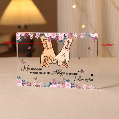 Personalised Acrylic Couple Ornament with Custom 2 Names Christmas Gift for Her | Jessmade