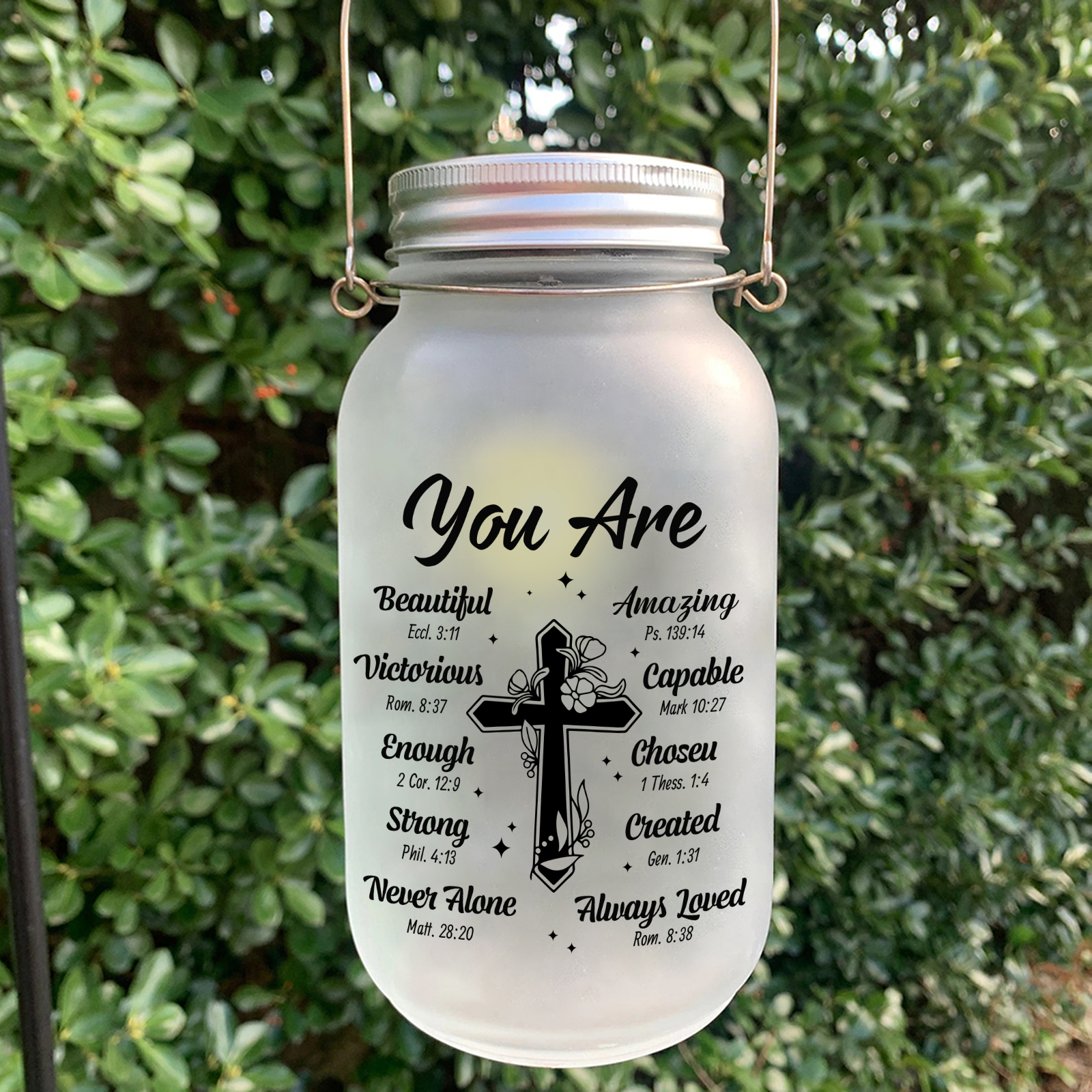 Personalised Mason Jar with Custom Name Wishing Bottle for Family Blessing Gift | Jessemade