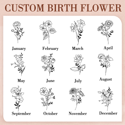 Personalized Friend Acrylic Ornament Custom 2 Names & Birth Flowers Acrylic Heart Keepsake Desktop Ornament for Friend | Jessemade