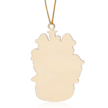 Personalised Wooden Santa Ornament - Custom 5 Names & Text Christmas Gift for Family | Jessemade