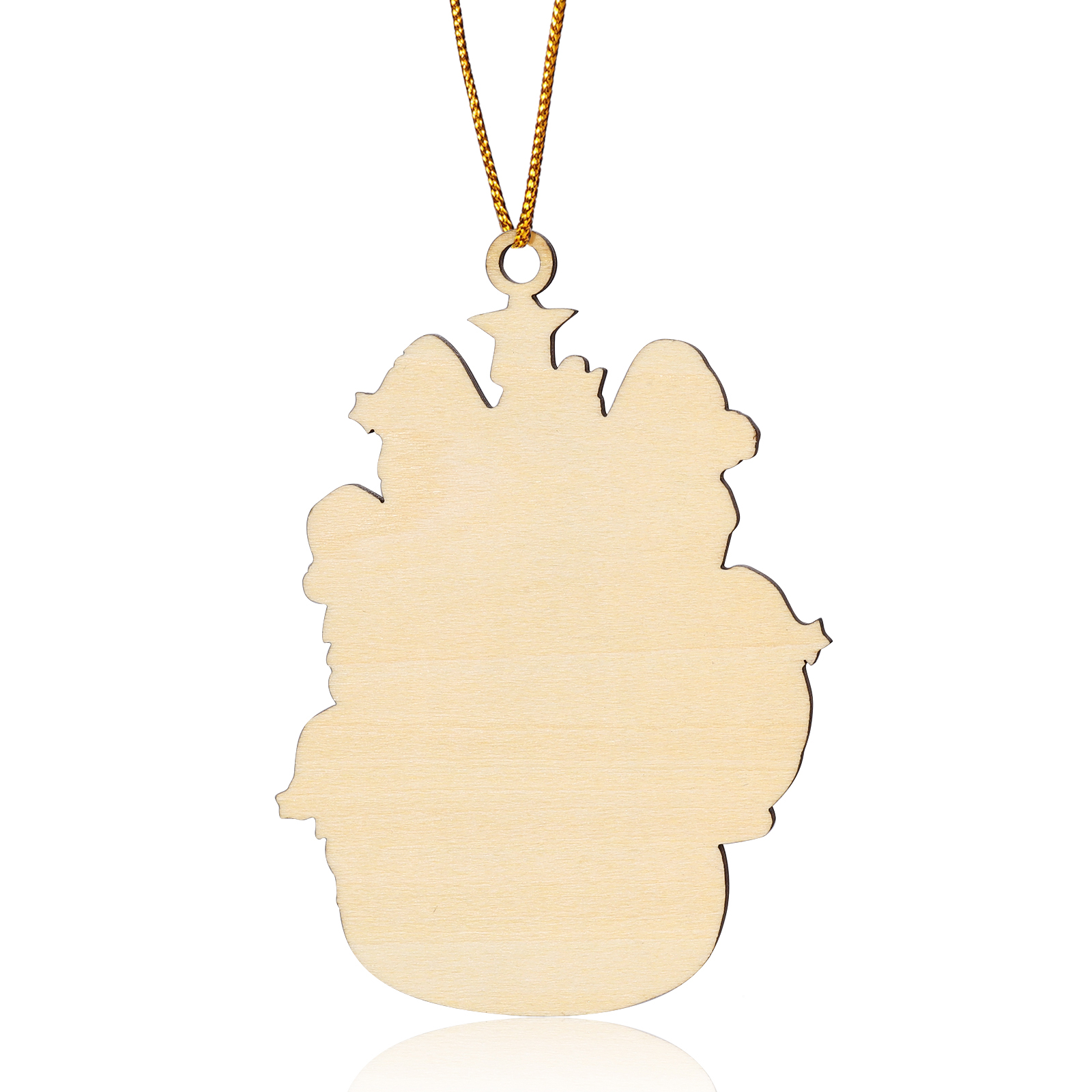 Personalised Wooden Santa Ornament - Custom 6 Names & Text Christmas Gift for Family | Jessemade