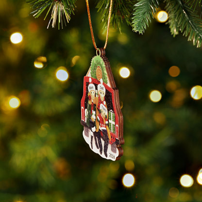 Personalised Family Christmas Ornament Custom 2-5 Names & 1 Year Christmas Gift for Family | Jessemade