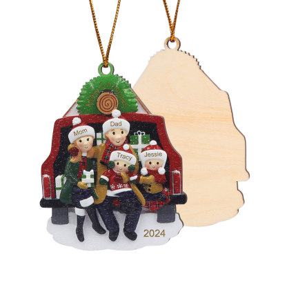 Personalised Family Christmas Ornament Custom 2-5 Names & 1 Year Christmas Gift for Family | Jessemade