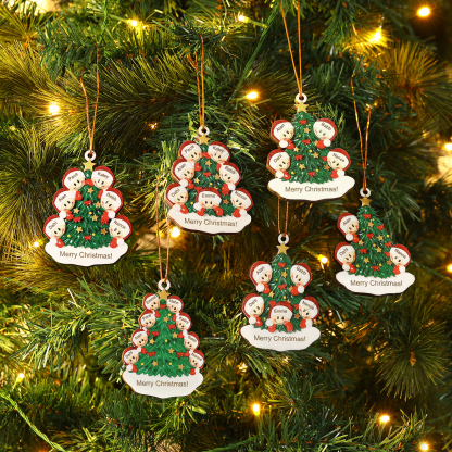 5 Names-Personalised Christmas Tree Ornament-Festive Holiday Decoration for Family | Jessemade