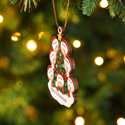 7 Names-Personalised Christmas Tree Ornament-Festive Holiday Decoration for Family | Jessemade