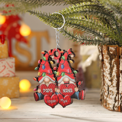 Personalised Santa Claus Christmas Ornament with Custom 3-7 Names Family Christmas Gift | Jessemade