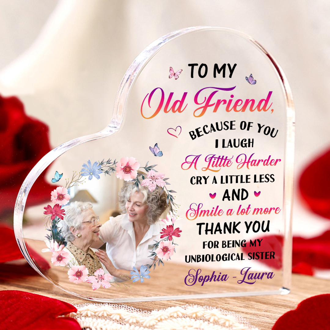 Personalized old Friend Acrylic Ornament with Custom Photo & Text Acry