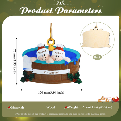 Personalized Wooden Family Christmas Hanging Ornament with Custom 2-6 Names & 1 Text Christmas Gift for Family | Jessemade