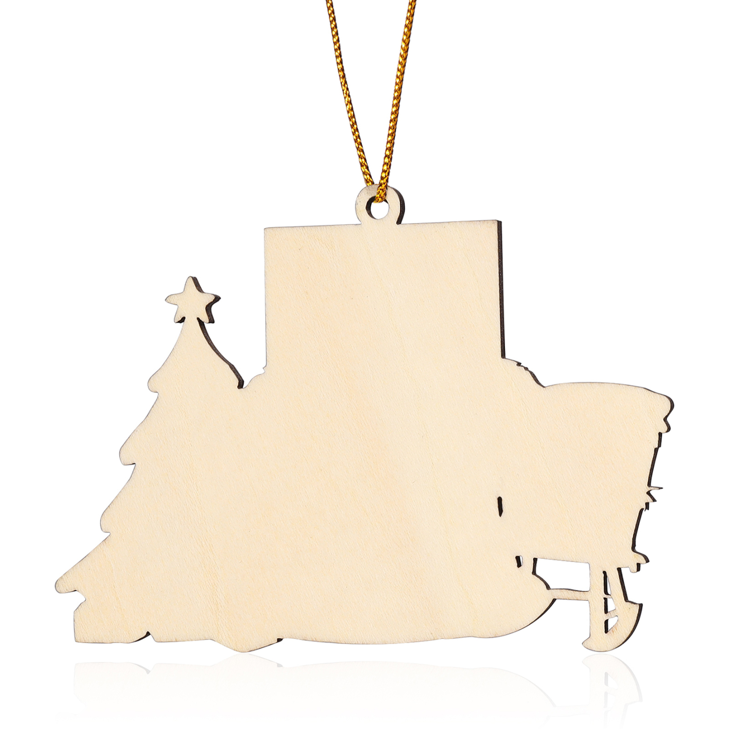 Personalized "Christmas in Heaven" Wooden Ornament – Custom 1 Name & 1 Year Memorial Christmas Gift | Jessemade