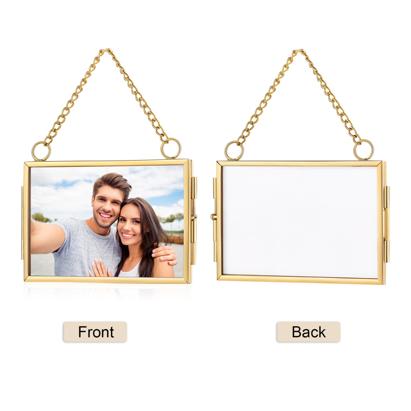 Personalized Mini Photo Ornament Openable Photo Frame Romantic Valentine's gift for Lover | Jessemade