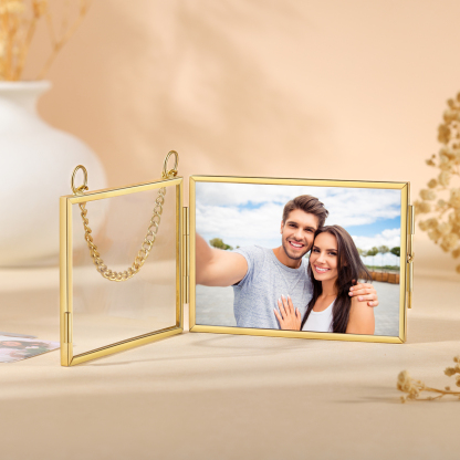 Personalized Mini Photo Ornament Openable Photo Frame Romantic Valentine's gift for Lover | Jessemade