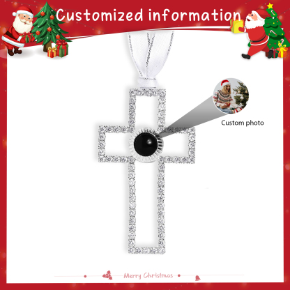 Personalized Photo Projection Cross Ornament – A Heartfelt Christmas Gift for Family | Jessemade