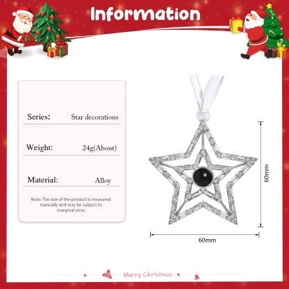Personalized Double-Layer Star Photo Projection Ornament – A Memorable Christmas Gift for Family | Jessemade