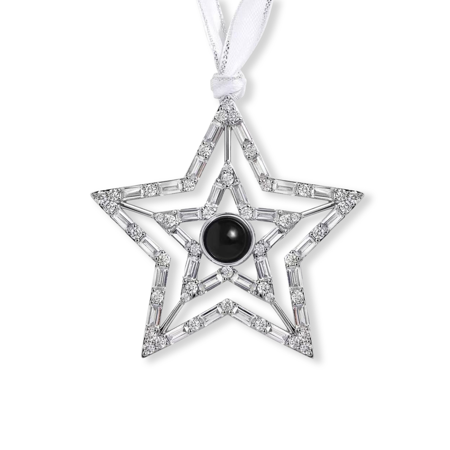 Personalized Double-Layer Star Photo Projection Ornament – A Memorable Christmas Gift for Family | Jessemade