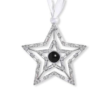Personalized Double-Layer Star Photo Projection Ornament – A Memorable Christmas Gift for Family | Jessemade