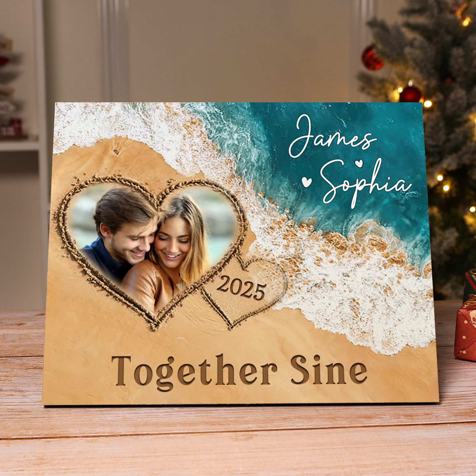 Personalized Wooden Ornaments - Customized Photos, Years & Names Home decoration Valentine's Gift for Couples | Jessemade