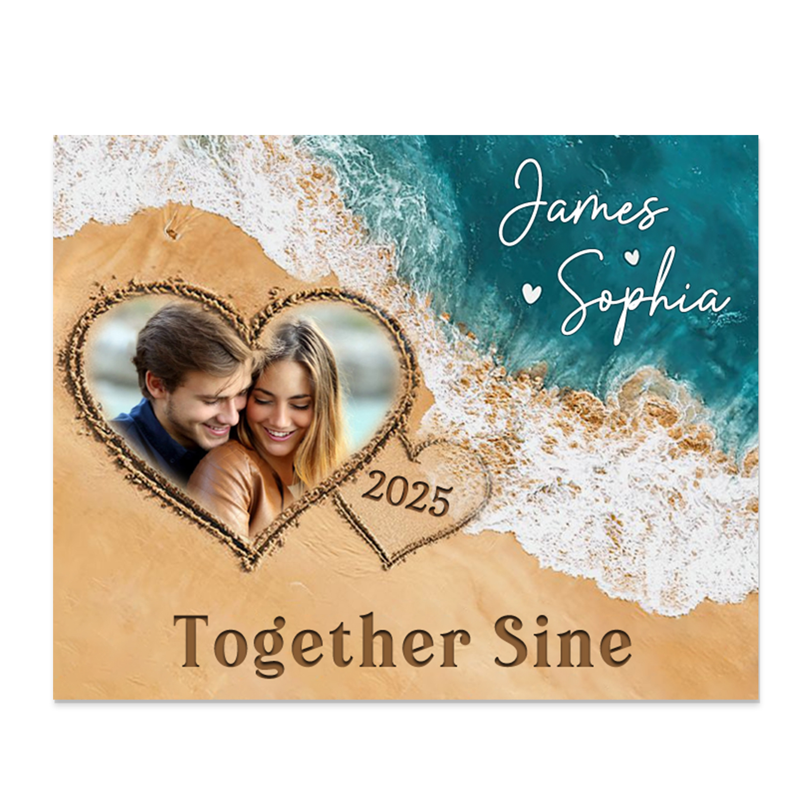 Personalized Wooden Ornaments - Customized Photos, Years & Names Home decoration Valentine's Gift for Couples | Jessemade