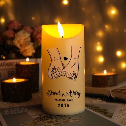 [Copy]Personalised LED Candle with Custom 2 Names – "To My Love, The Day I Met You, I Found My Missing Piece" -Valentine’s Day Gift for Him/Her | Jessemade