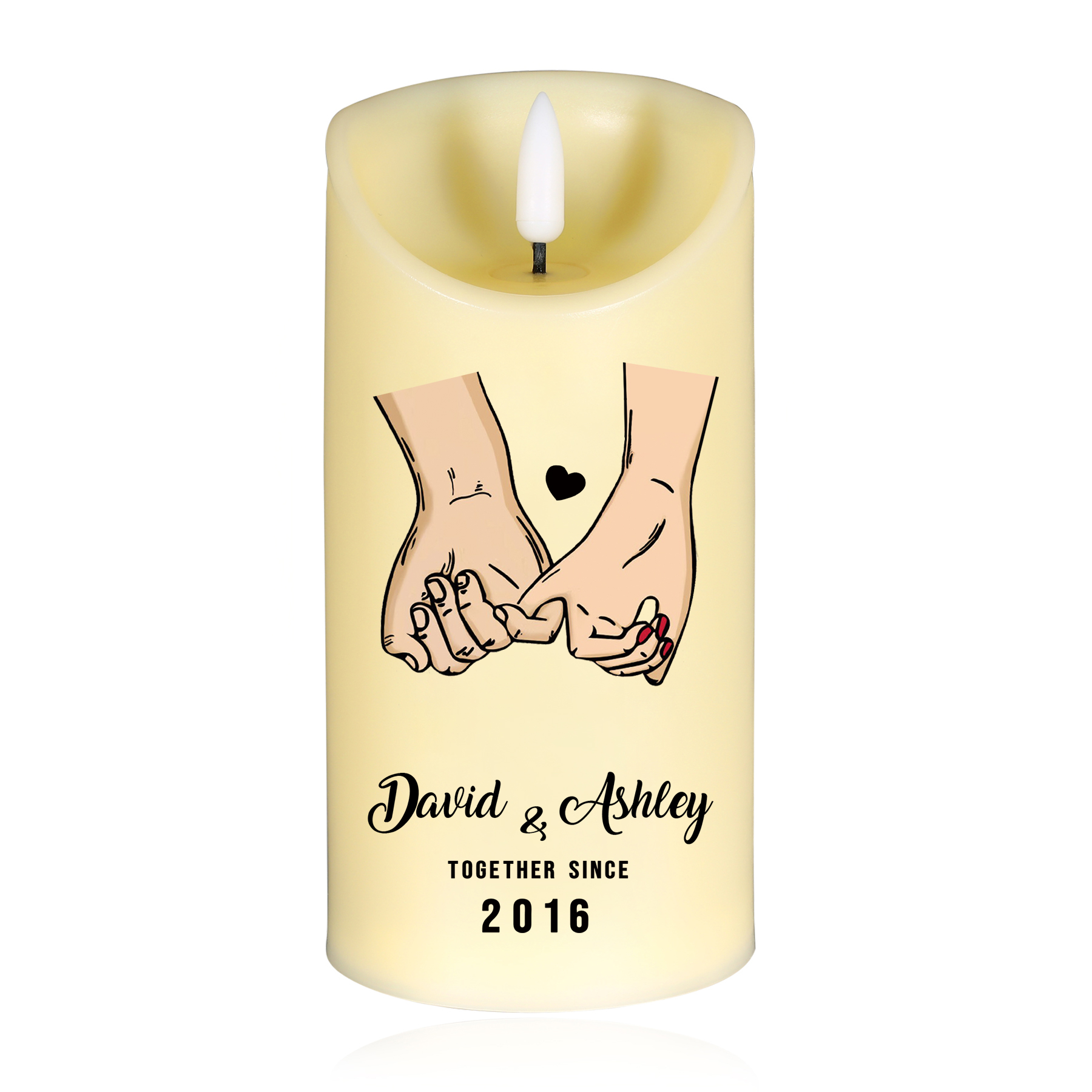 [Copy]Personalised LED Candle with Custom 2 Names – "To My Love, The Day I Met You, I Found My Missing Piece" -Valentine’s Day Gift for Him/Her | Jessemade