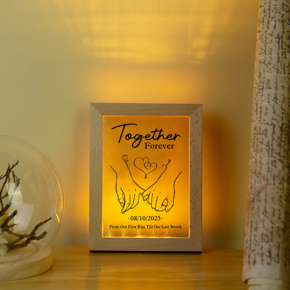 Personalised Frame Night Light – with Custom Names and Date - "Together Forever"  | Valentine’s Day Gift for Him/Her | Jessemade