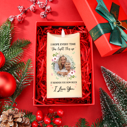 Personalized LED Candle Custom 1 Photo I Hope Every Time You Light Thi