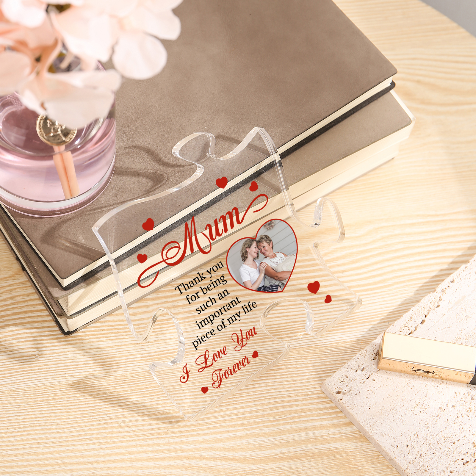 Personalized Puzzle Acrylic Plaque Thank You for Being Such an Important Piece of My Life Gift for Mom | Jessemade