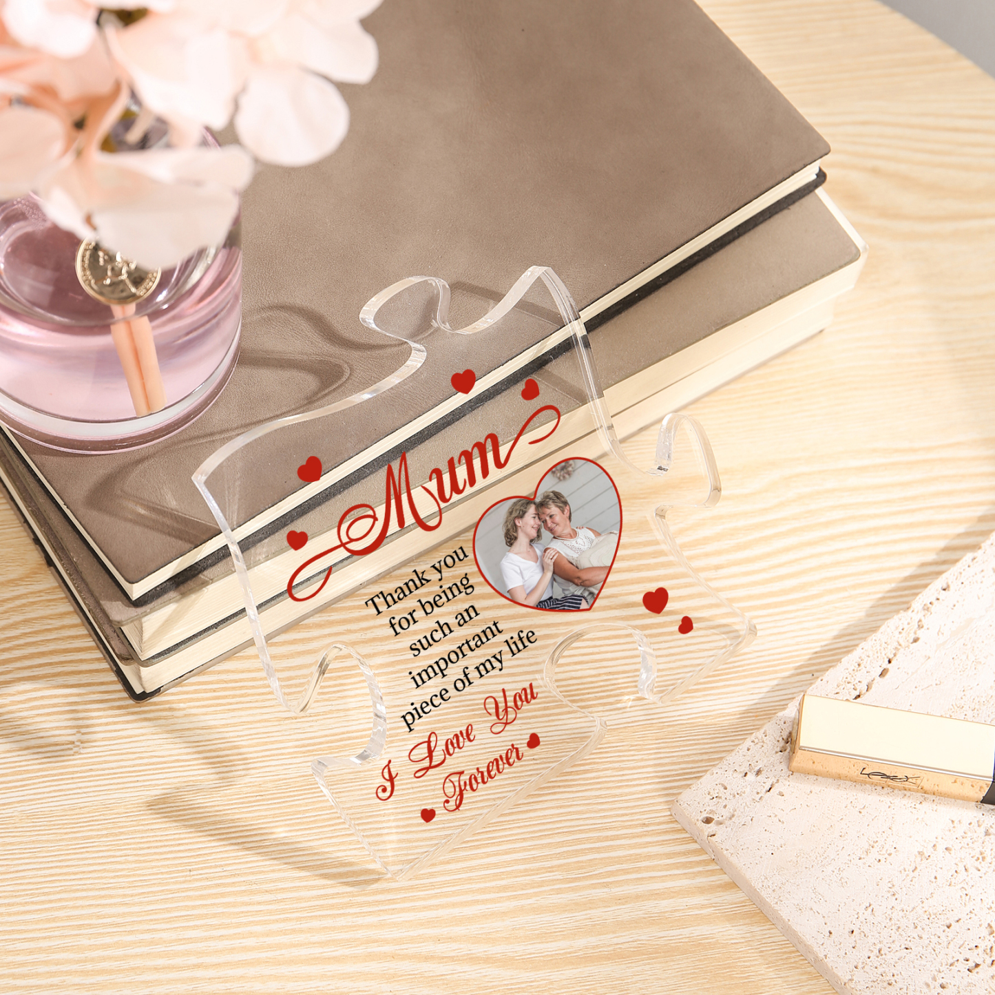 Personalized Puzzle Acrylic Plaque Thank You for Being Such an Important Piece of My Life Gift for Mom | Jessemade