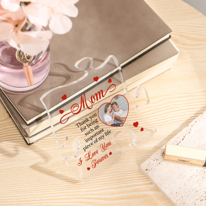 Personalized Puzzle Acrylic Plaque Thank You for Being Such an Important Piece of My Life Gift for Mom | Jessemade