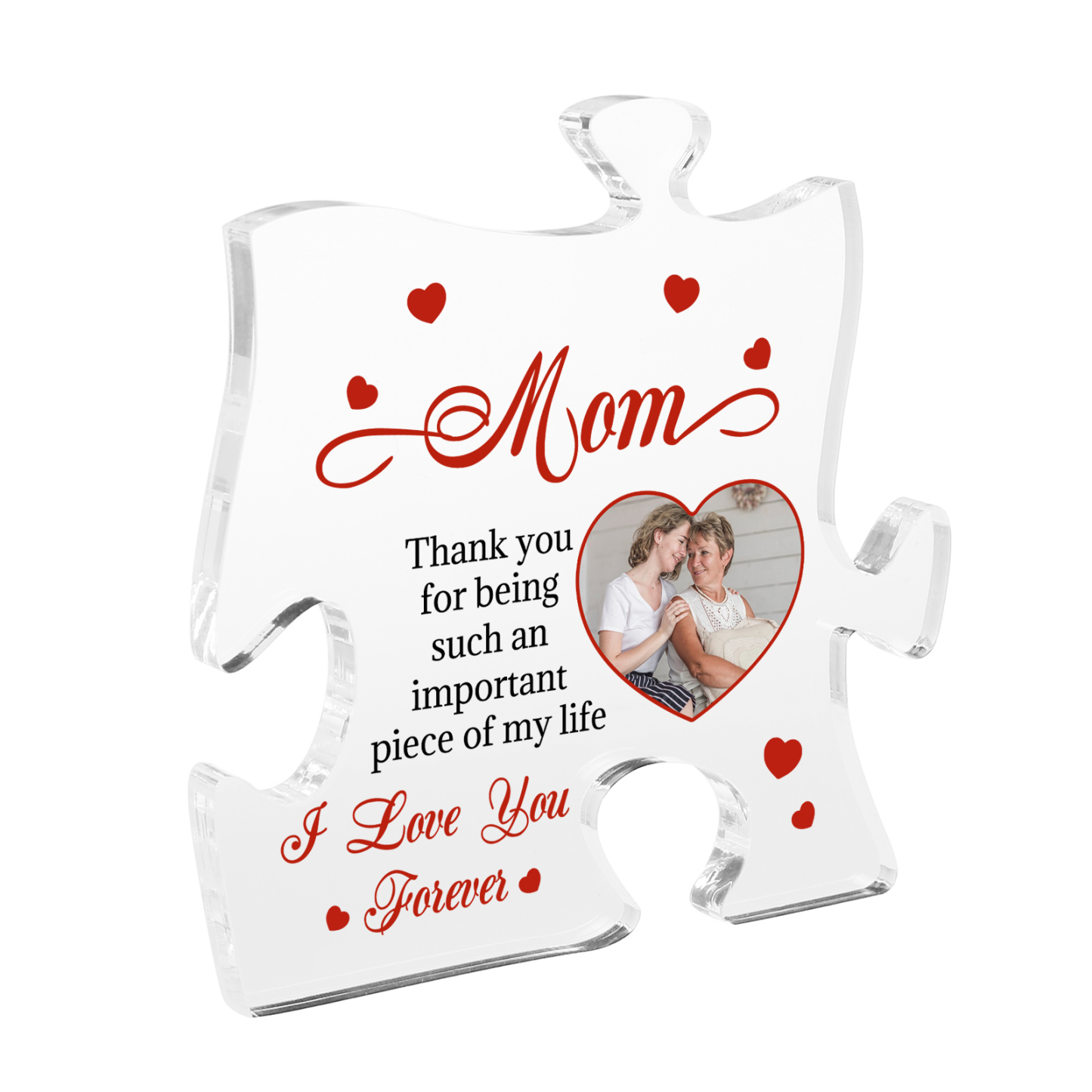 Personalized Puzzle Acrylic Plaque Thank You for Being Such an Important Piece of My Life Gift for Mom | Jessemade