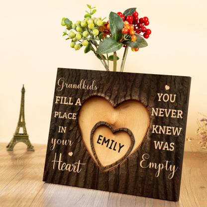 Personalized Wooden Plaque Grandkids Fill a Place in Your Heart Custom 1-7 Names Gift for Grandparents | Jessemade