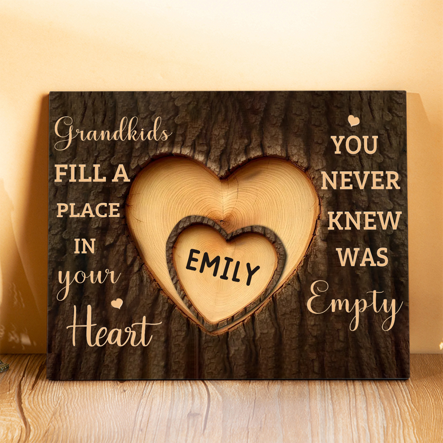 Personalized Wooden Plaque Grandkids Fill a Place in Your Heart Custom 1-7 Names Gift for Grandparents | Jessemade