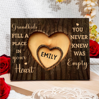 Personalized Wooden Plaque Grandkids Fill a Place in Your Heart Custom 1-7 Names Gift for Grandparents | Jessemade