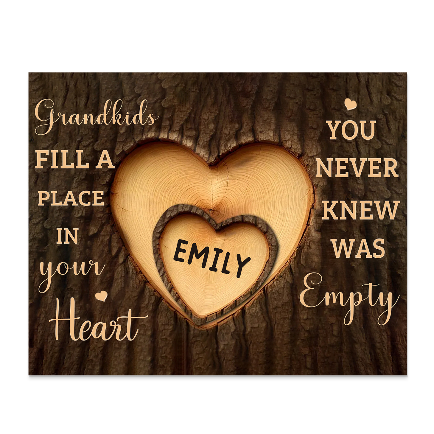 Personalized Wooden Plaque Grandkids Fill a Place in Your Heart Custom