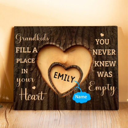 Personalized Wooden Plaque Grandkids Fill a Place in Your Heart Custom 1-7 Names Gift for Grandparents | Jessemade