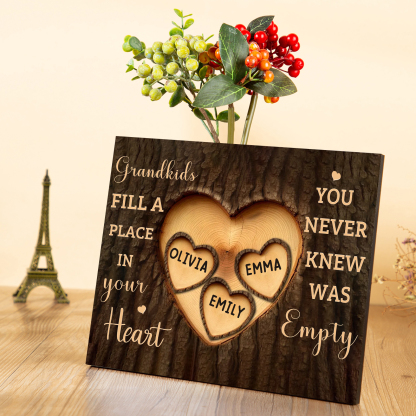 Personalized Wooden Plaque Grandkids Fill a Place in Your Heart Custom 1-7 Names Gift for Grandparents | Jessemade