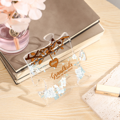 Personalized Puzzle Acrylic Plaque Custom 1-8 Names Grandkids Make Life More Grand Gift for Grandparents | Jessemade