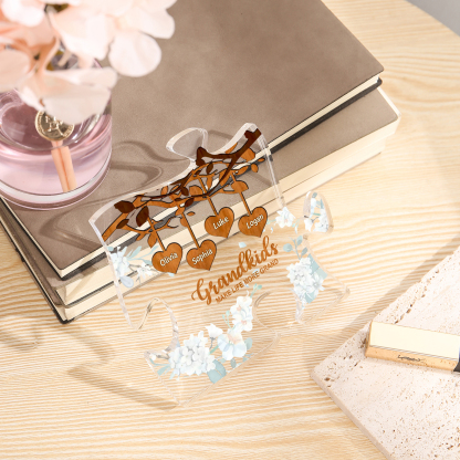 Personalized Puzzle Acrylic Plaque Custom 1-8 Names Grandkids Make Life More Grand Gift for Grandparents | Jessemade