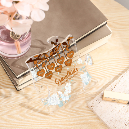 Personalized Puzzle Acrylic Plaque Custom 1-8 Names Grandkids Make Life More Grand Gift for Grandparents | Jessemade