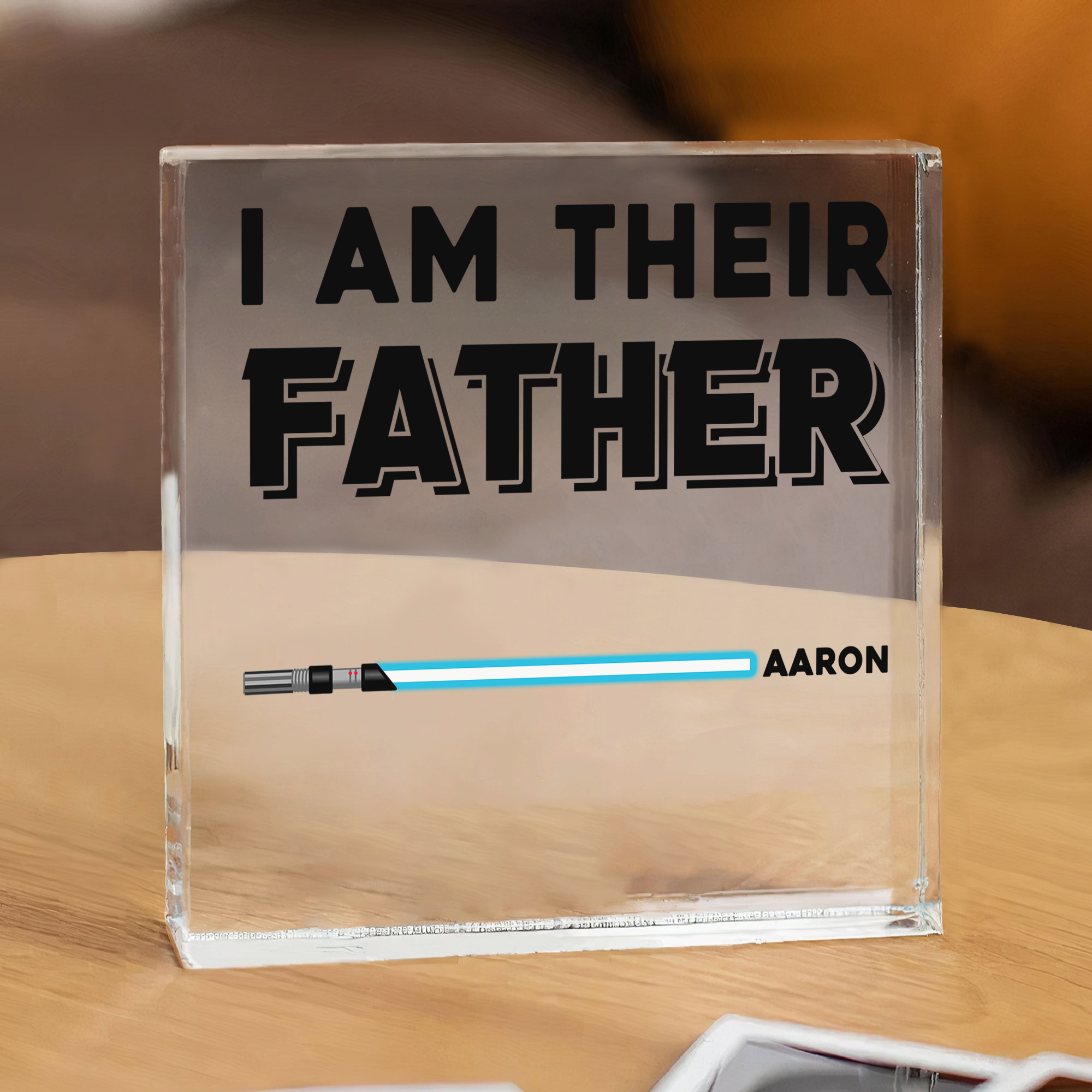 Personalized Acrylic Plaque I Am Their Father Custom Lightsaber Gift for Dad | Jessemade