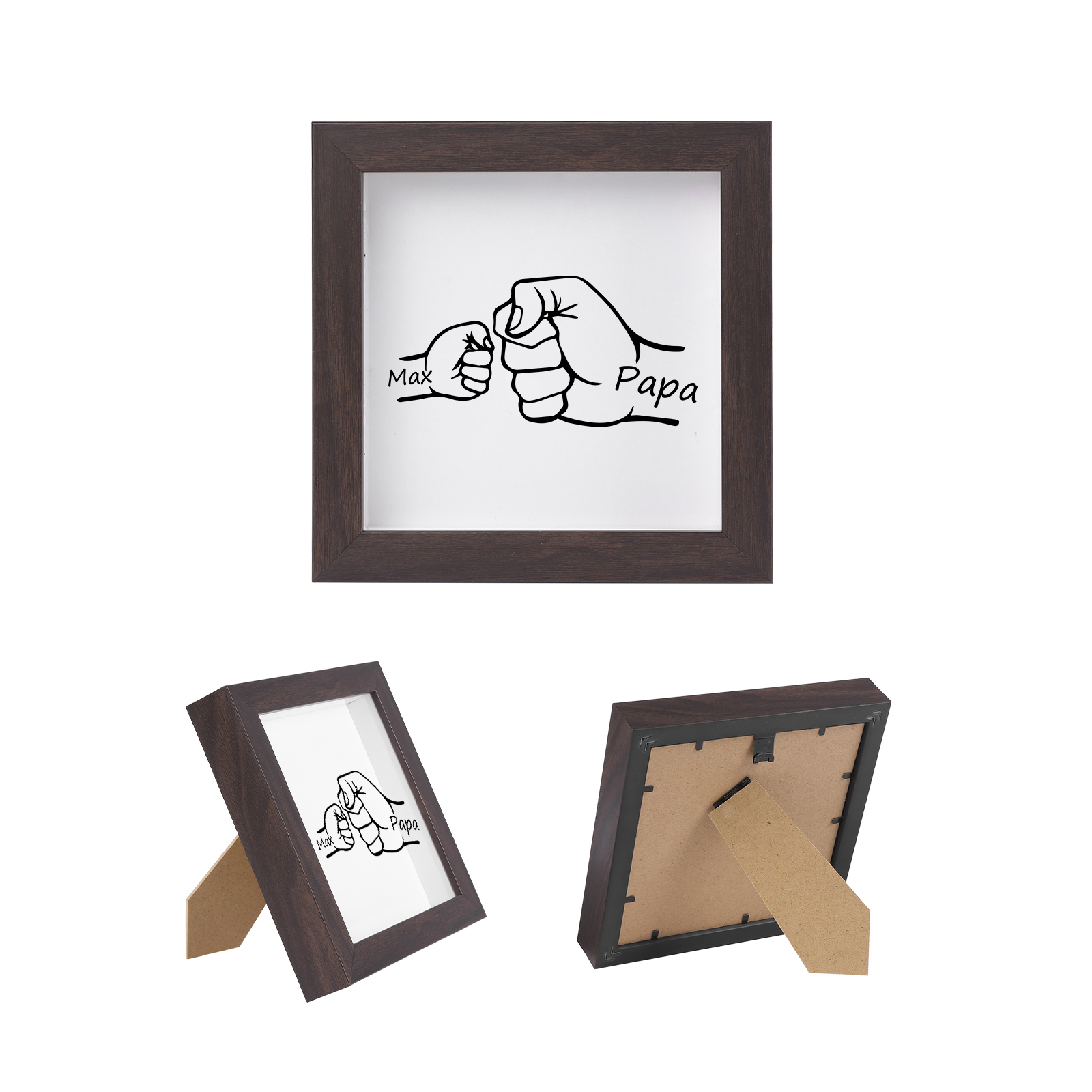 1 Name - Personalized Dad Fist Frame - Father’s Day Gift