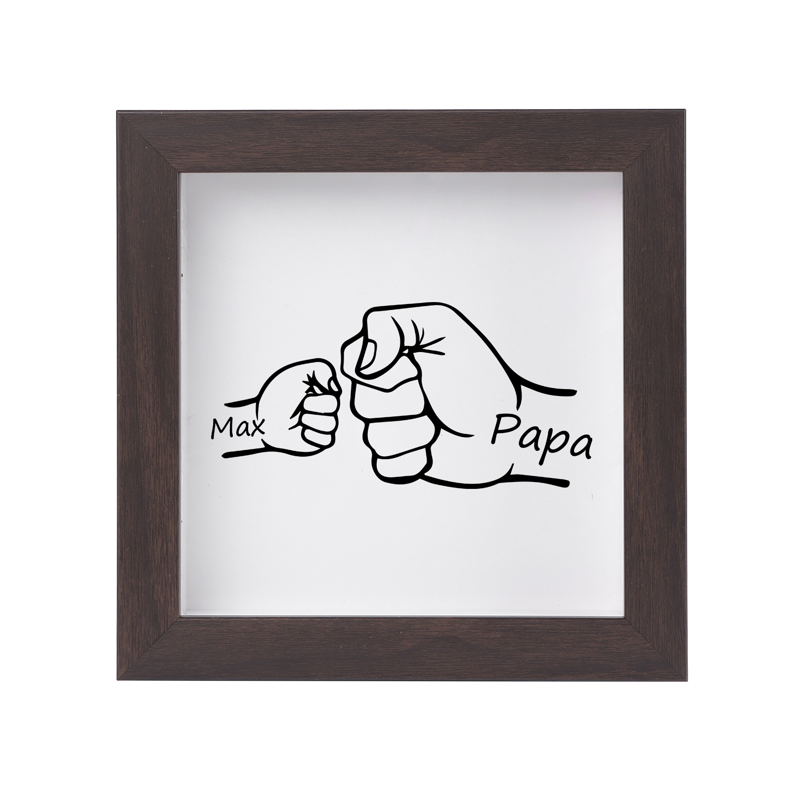 1 Name - Personalized Dad Fist Frame - Father’s Day Gift